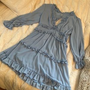 Sky Blue Ruffled dress
